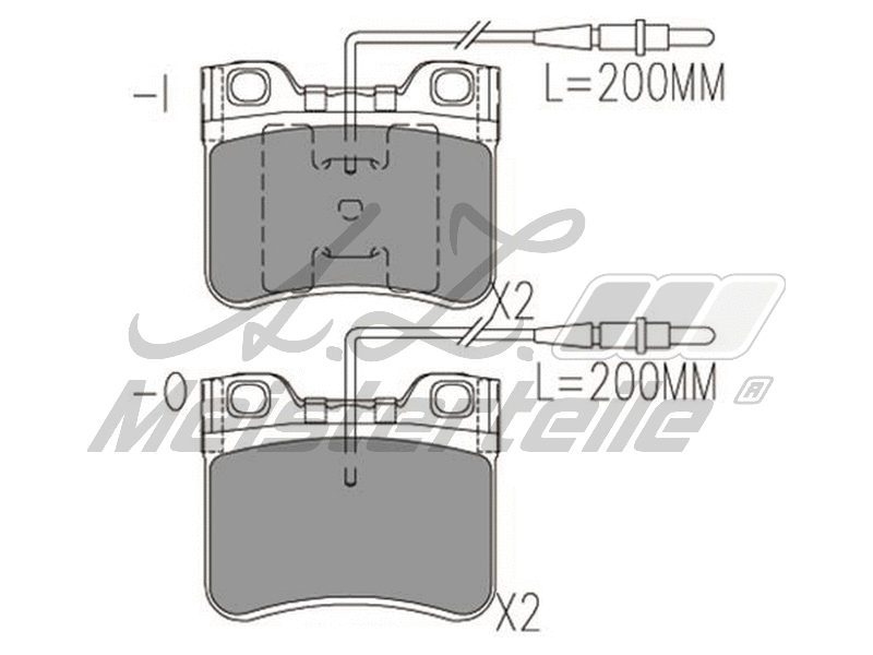 Kit de plaquettes de frein, frein à disque A.Z. Meisterteile AZMT-44-022-2414