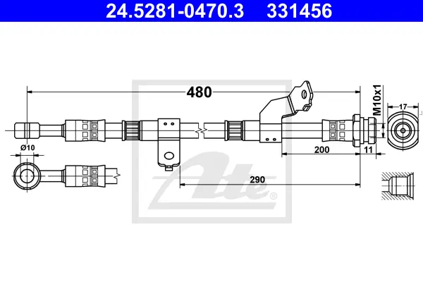 Flexible de frein ATE-APAC 24.5281-0470.3