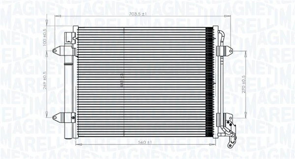 Condenseur, climatisation MAGNETI MARELLI 350203833000