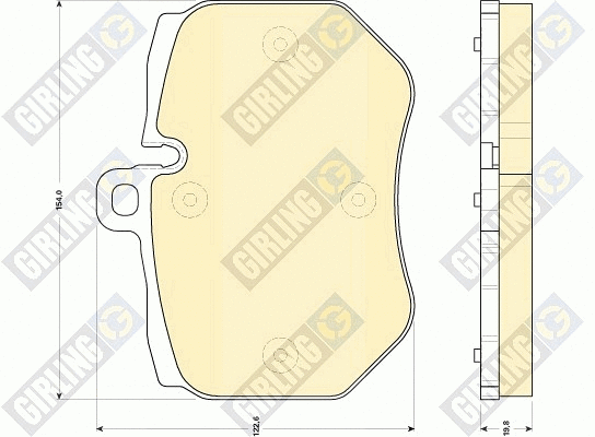Kit de plaquettes de frein, frein à disque GIRLING 6118489