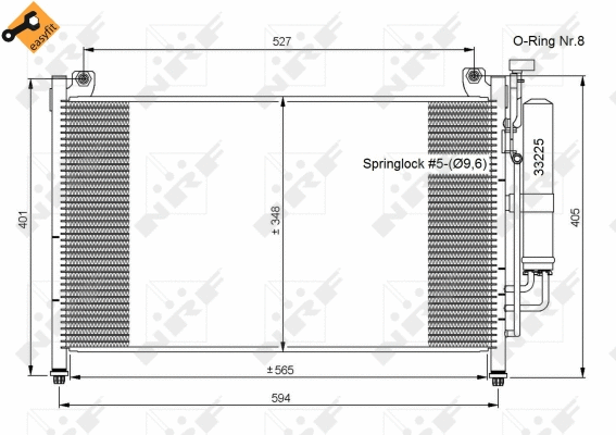 Condenseur, climatisation NRF 35870