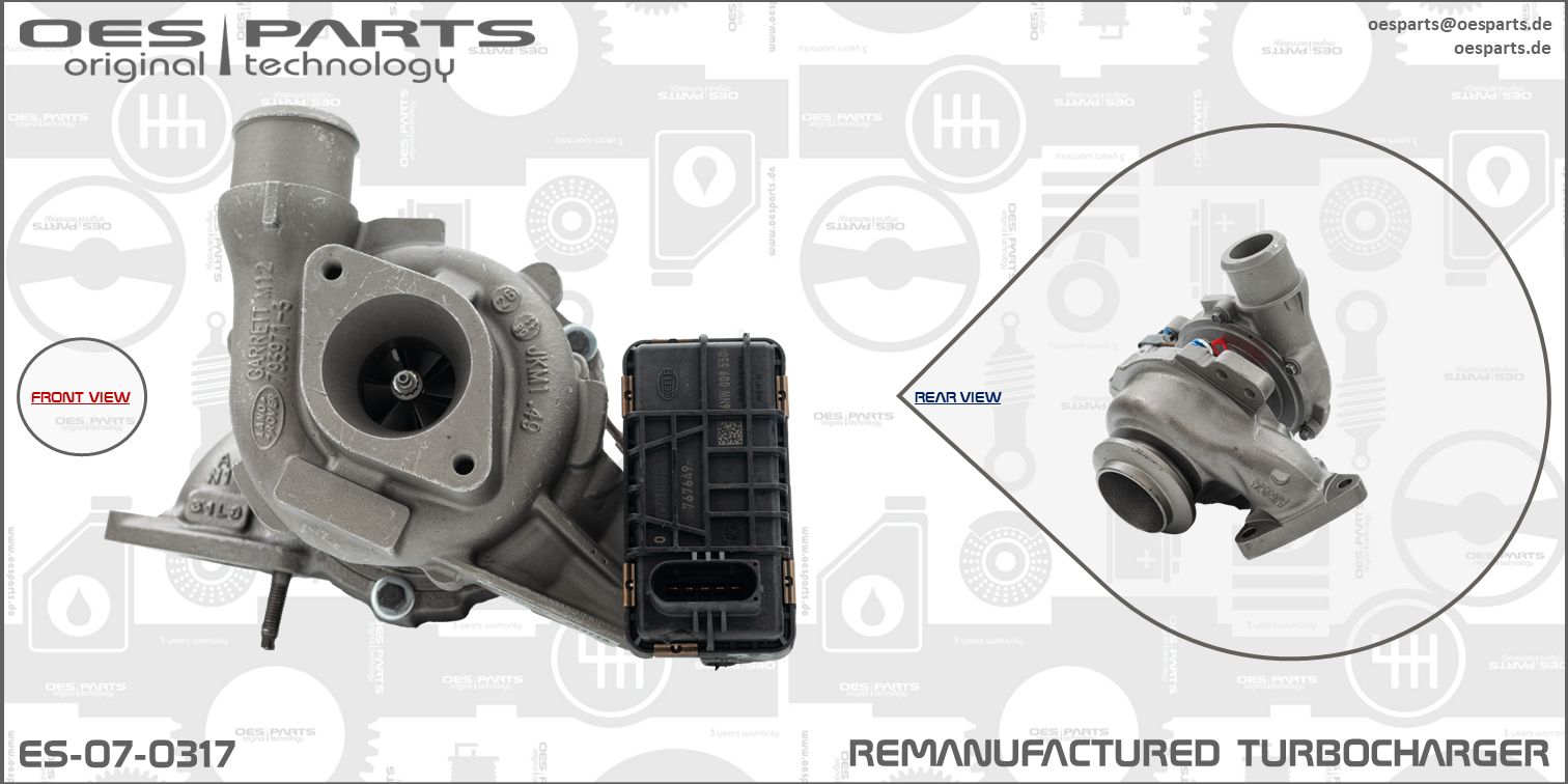 Turbocompresseur, suralimentation OES PARTS ES-07-0317