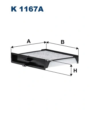 Filtre, air de l'habitacle FILTRON K 1167A