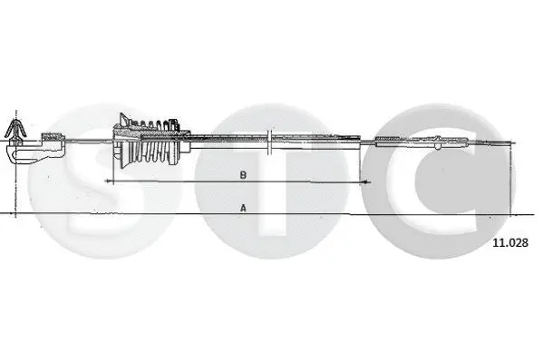 Câble d'accélération STC T483135
