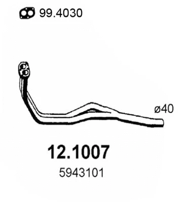 Tuyau d'échappement ASSO 12.1007