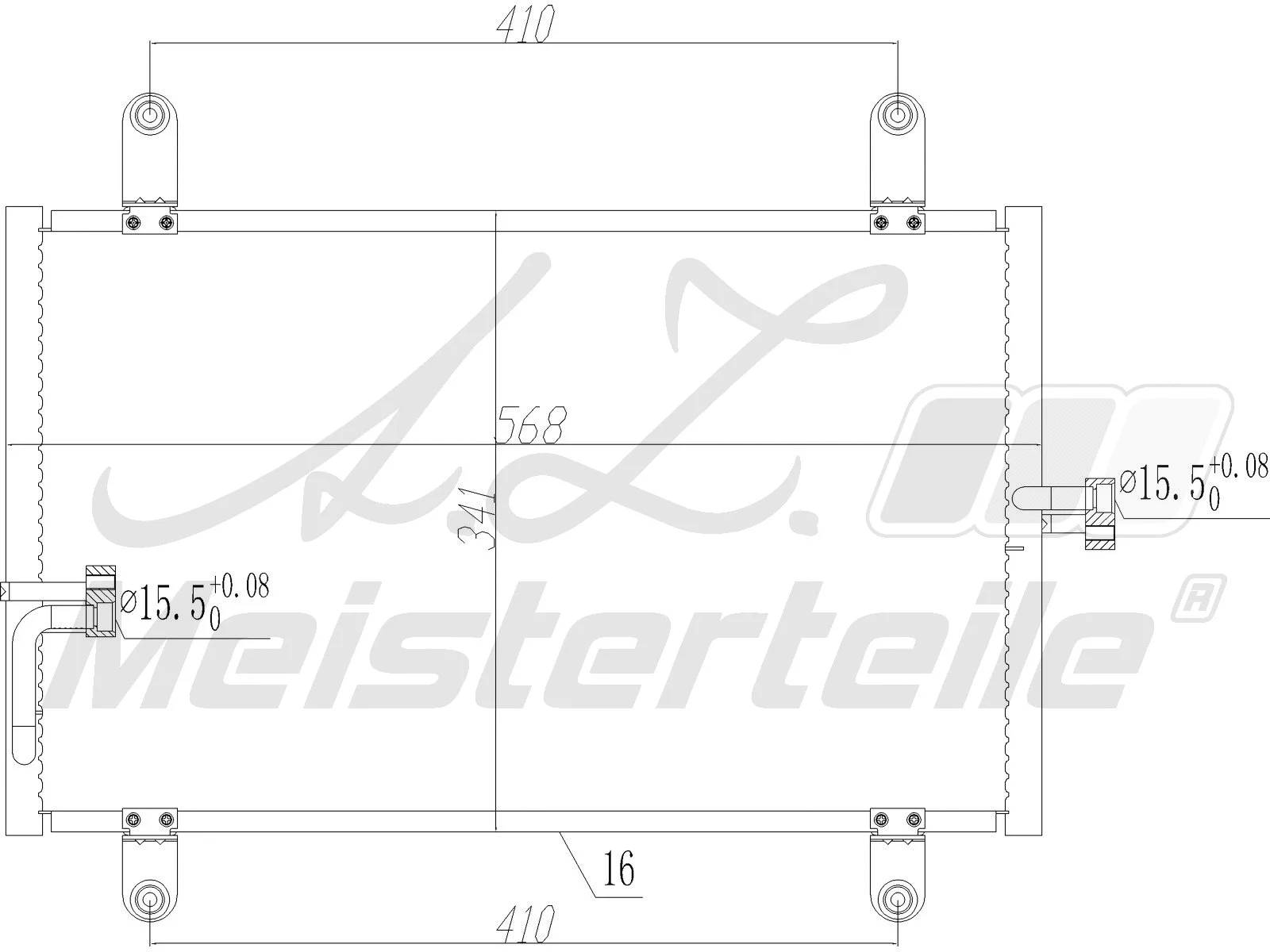 Condenseur, climatisation A.Z. Meisterteile AZMT-45-030-1588