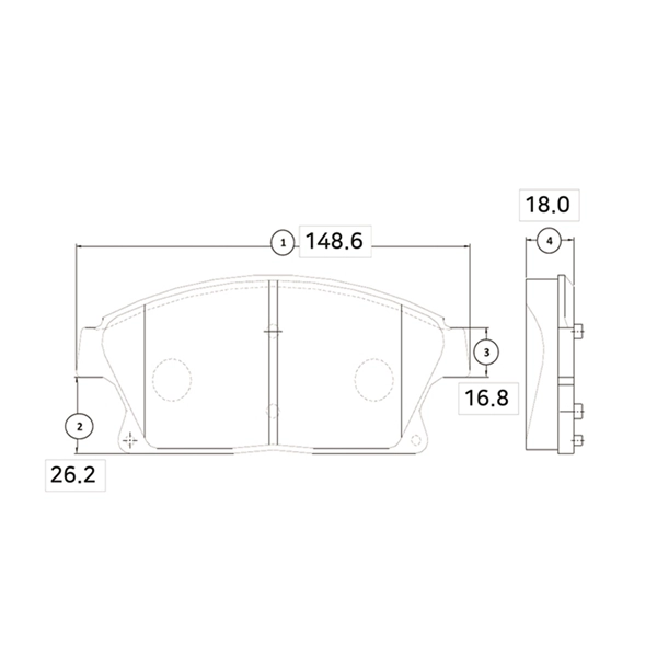 Kit de plaquettes de frein, frein à disque CTR GK0454