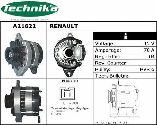 Alternateur Technika A21622