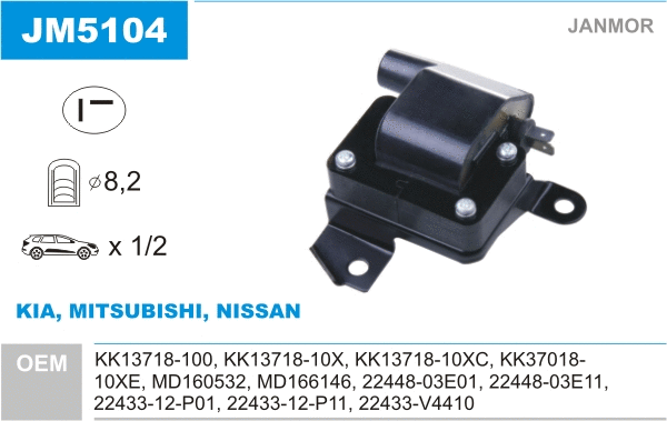 Bobine d'allumage JANMOR JM5104