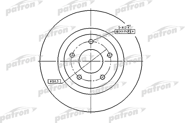 Disque de frein PATRON PBD7006