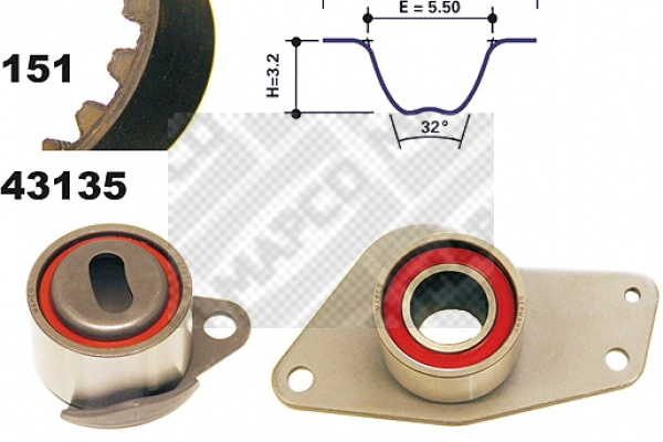 Kit de courroie crantée MAPCO 23135
