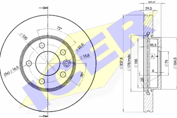 Disque de frein ICER 78BD6153-2