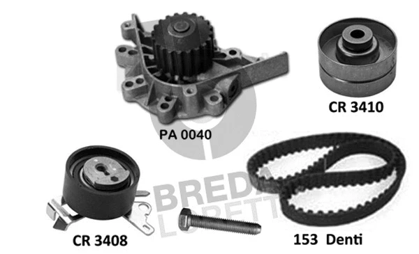 Pompe à eau + kit de courroie crantée BREDA LORETT KPA0788A
