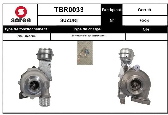 Turbocompresseur, suralimentation EAI TBR0033