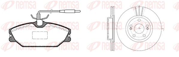 Kit de freins, frein à disques REMSA 8208.05