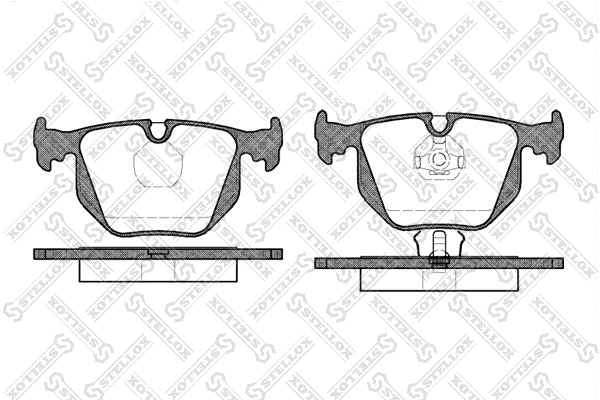 Kit de plaquettes de frein, frein à disque STELLOX 392 000B-SX