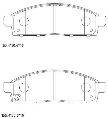 Kit de plaquettes de frein, frein à disque ASIMCO KD4723