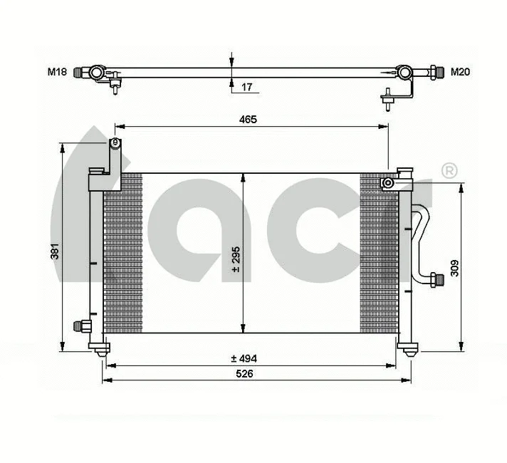 Condenseur, climatisation ACR 300653