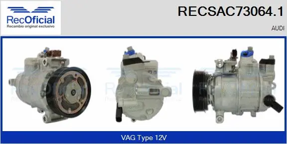 Compresseur, climatisation RECOFICIAL RECSAC73064.1