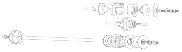 Tirette à câble, commande d'embrayage CEF CT01143