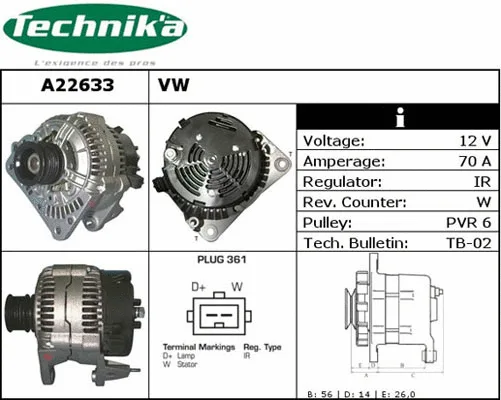 Alternateur Technika A22633