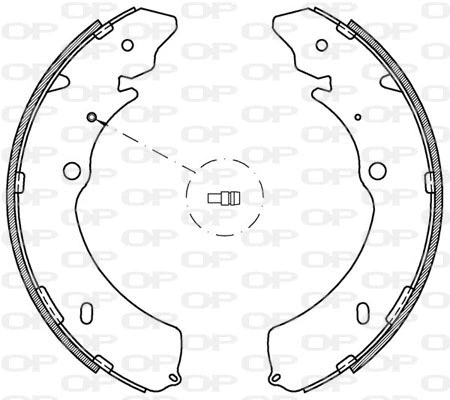Jeu de mâchoires de frein OPEN PARTS BSA2120.00