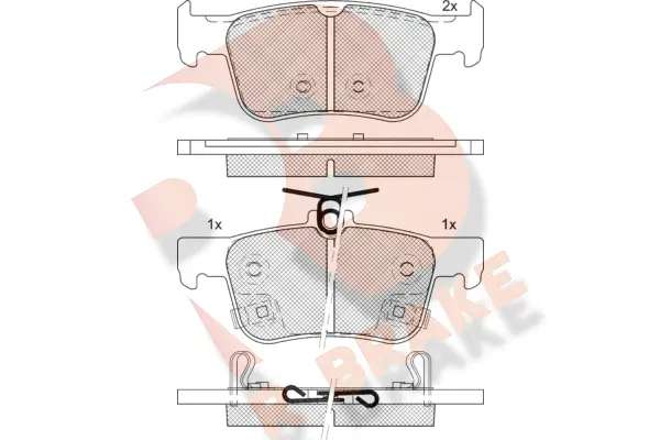 Kit de plaquettes de frein, frein à disque R BRAKE RB2339