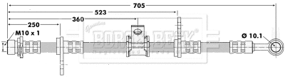 Flexible de frein BORG & BECK BBH6621