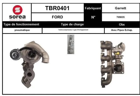 Turbocompresseur, suralimentation EAI TBR0401