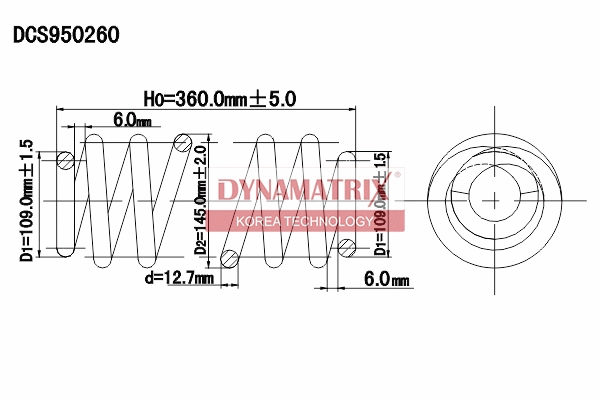 Ressort de suspension DYNAMATRIX DCS950260