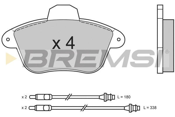Kit de plaquettes de frein, frein à disque BREMSI BP2522