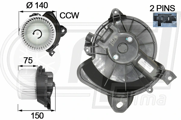 Moteur électrique, pulseur d'air habitacle RPL QUALITY APVTFT0015