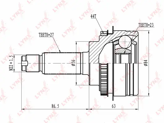 Jeu de joints, arbre de transmission LYNXAUTO CO-6900A