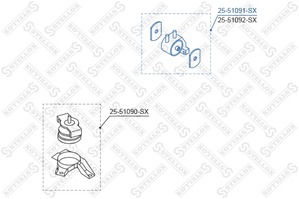 Support moteur STELLOX 25-51091-SX
