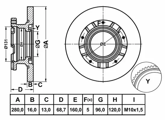 Disque de frein FIT FR1092