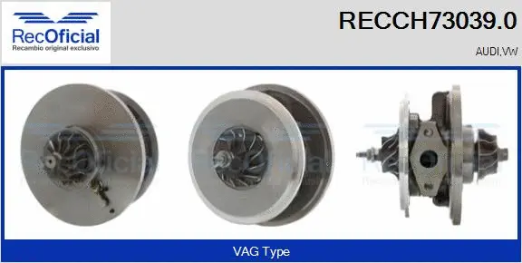 Groupe carter, turbocompresseur RECOFICIAL RECCH73039.0