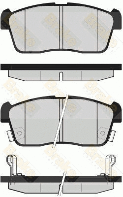 Kit de plaquettes de frein, frein à disque Brake ENGINEERING PA1668