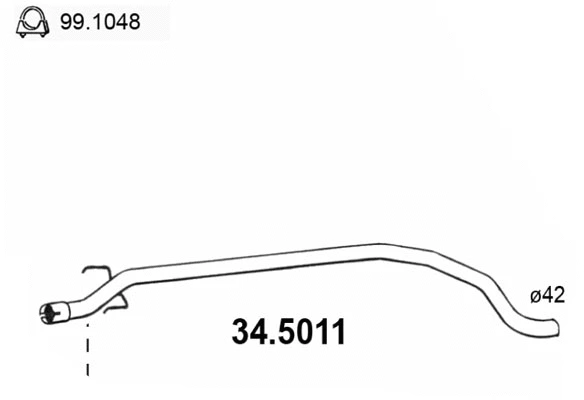 Tuyau d'échappement ASSO 34.5011