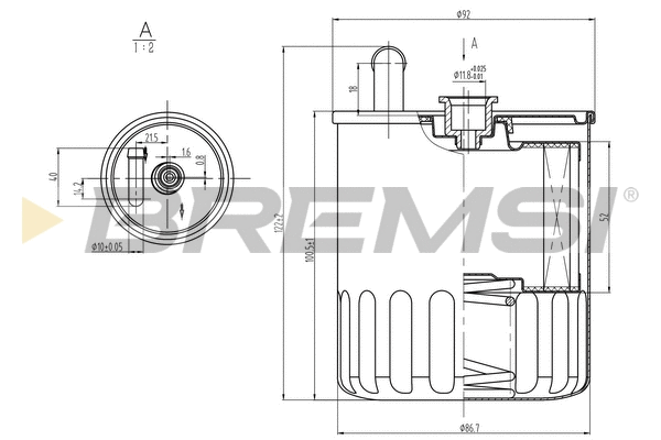 Filtre à carburant BREMSI FE0370