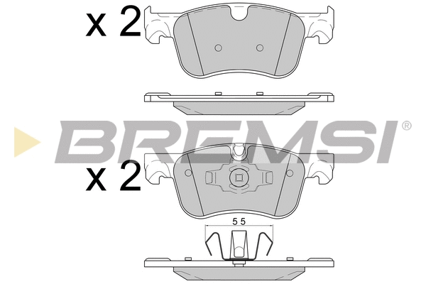 Kit de plaquettes de frein, frein à disque BREMSI BP3597