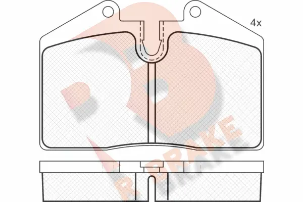 Kit de plaquettes de frein, frein à disque R BRAKE RB1036