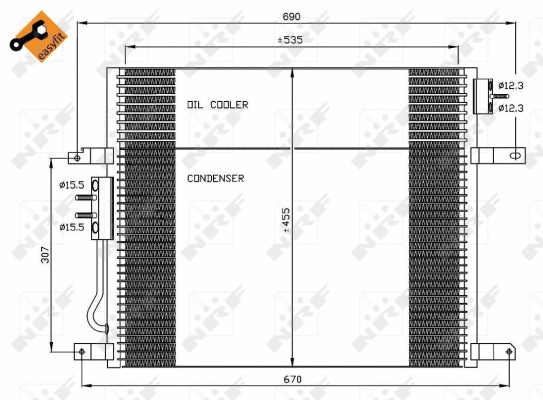 Condenseur, climatisation NRF 35577