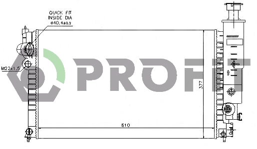 Radiateur, refroidissement du moteur PROFIT PR 0540A4