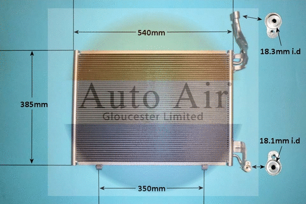Condenseur, climatisation AUTO AIR GLOUCESTER 16-1410