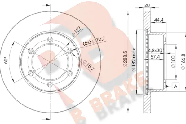 Disque de frein R BRAKE 78RBD25190