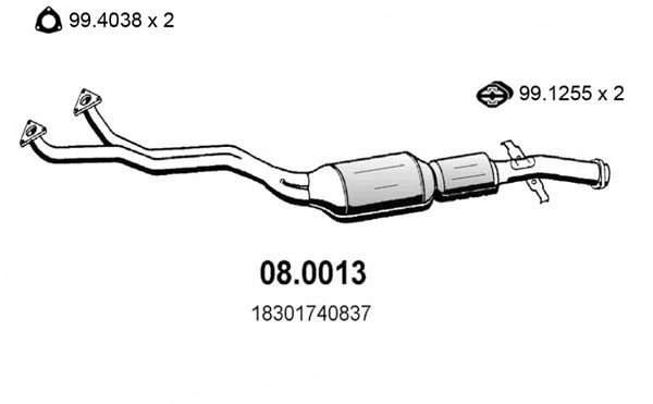 Catalyseur ASSO 08.0013