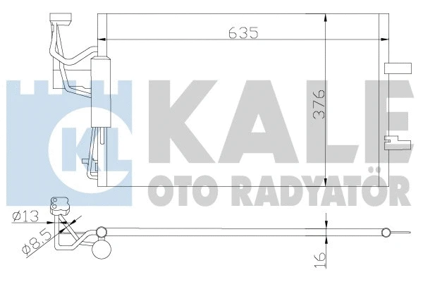 Condenseur, climatisation KALE OTO RADYATÖR 392200