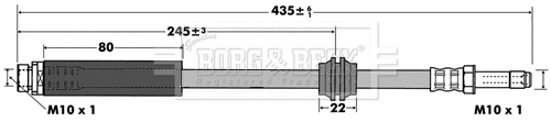 Flexible de frein BORG & BECK BBH7430