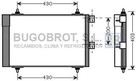 Condenseur, climatisation BUGOBROT 62-CN5241