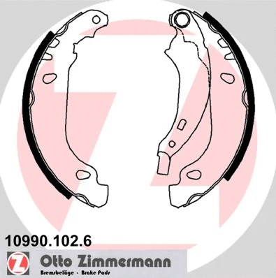 Jeu de mâchoires de frein ZIMMERMANN 10990.102.6